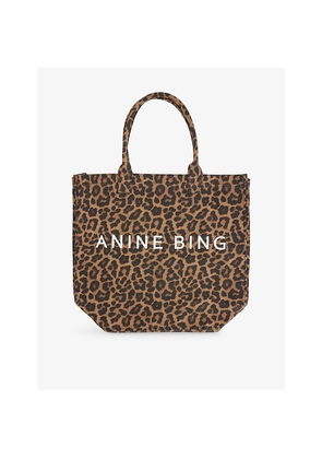 Womens Anine Bing Leo Canvas Tote Bag
