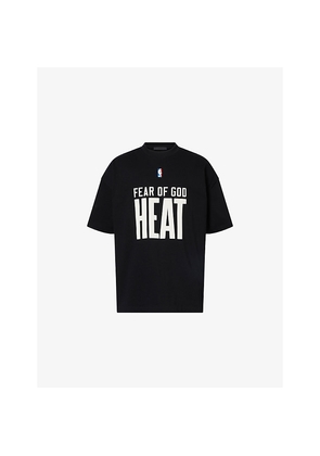 Mens Fear Of God Essentials Fog x Essentials x Nba Heat 90's Fit Cotton-Jersey T-Shirt