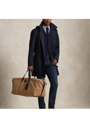 Leather-Trim Canvas Duffel