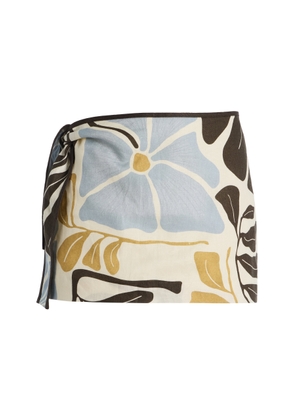 SIR. Lola Tie-Detailed Linen Mini Skirt - Moda Operandi