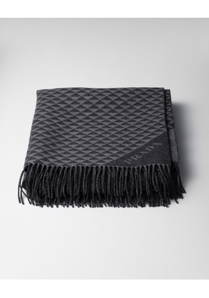 Symbole Double cashmere and wool throw