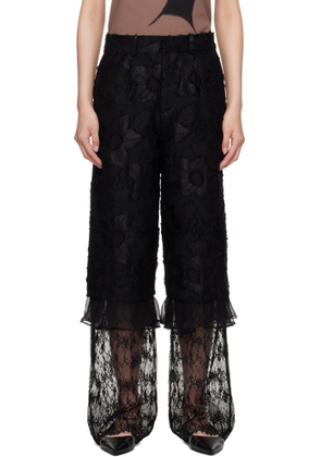 Collina Strada Black Geranium Trousers