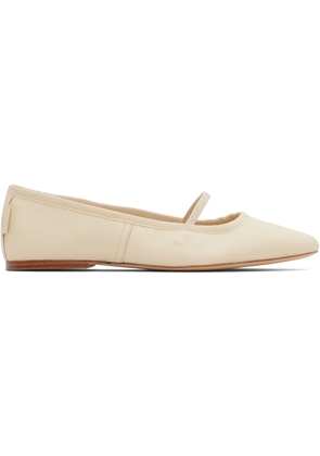 A. P.C. Beige Swan Ballerina Flats