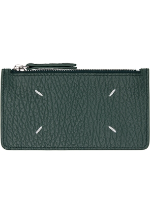 Maison Margiela Green Four Stitches Card Holder