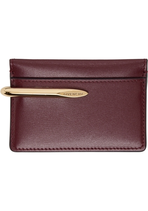 Givenchy Burgundy Pinch Card Holder