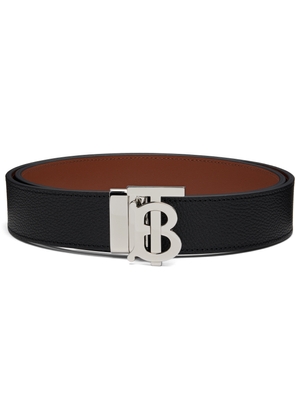 Burberry Black Reversible Leather 'TB' Belt
