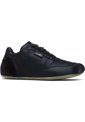 MM6 Maison Margiela Black Satin Factory Sneakers