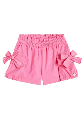 Monnalisa Baby Batavia cotton-blend cargo shorts