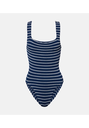 Hunza G Square Neck striped swimsuit