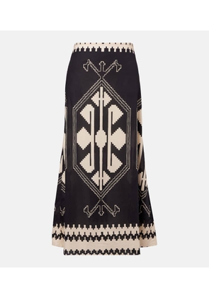 Johanna Ortiz Printed cotton poplin maxi skirt