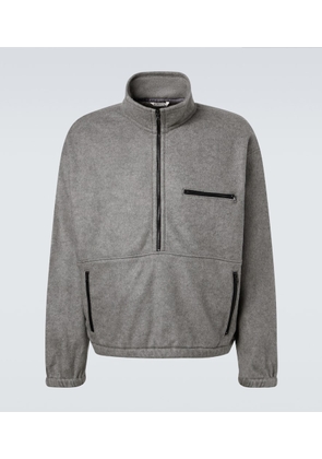 Auralee Silk fleece half-zip sweater