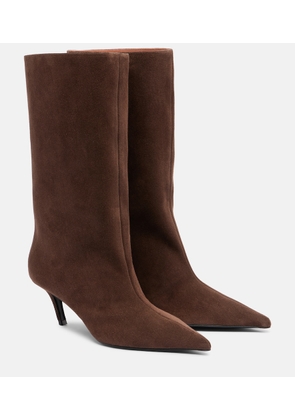 Amina Muaddi Fiona suede boots