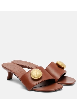 Loewe Pebble Anagram leather mules