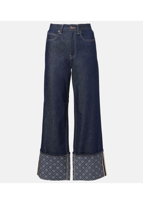 Tory Burch Monogram wide-leg jeans