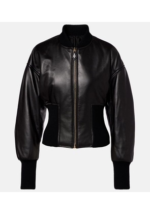 Alaia Leather bomber jacket