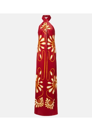 Cala de la Cruz Oliviera printed halterneck maxi dress