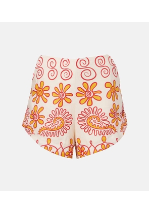 Cala de la Cruz Bahamas printed linen shorts