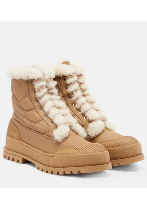 Aquazzura Glacier shearling-lined lace-up boots