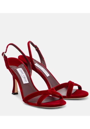 Jimmy Choo Elsy 90 velvet sandals