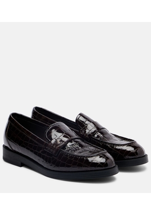 Jimmy Choo Ivy croc-effect patent leather loafers