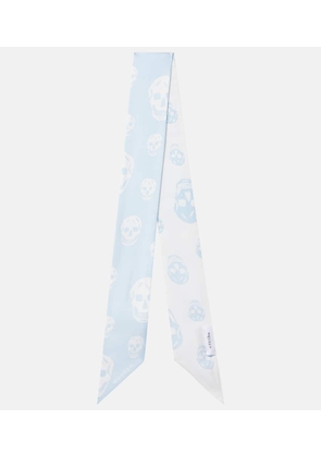 McQueen Printed silk scarf