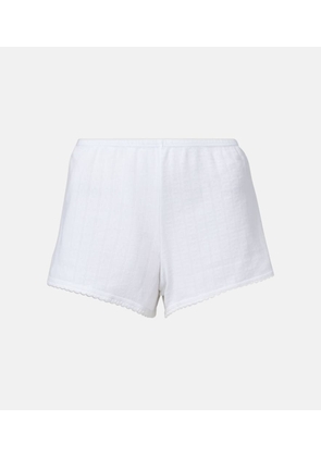 Leset Pointelle cotton shorts