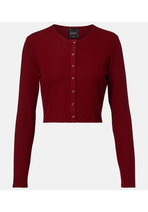 Leset Lauren cropped jersey cardigan