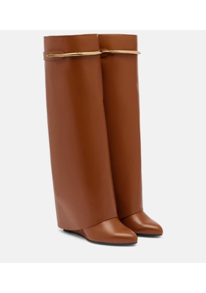 Givenchy Shark 95 leather knee-high boots