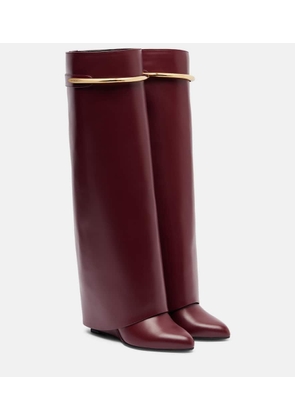 Givenchy Shark 95 leather knee-high boots
