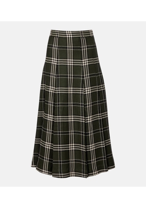 Emilia Wickstead Kensie checked wool-blend midi skirt