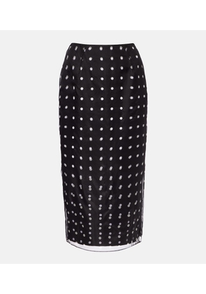 Emilia Wickstead Bethan polka-dot silk taffeta pencil skirt