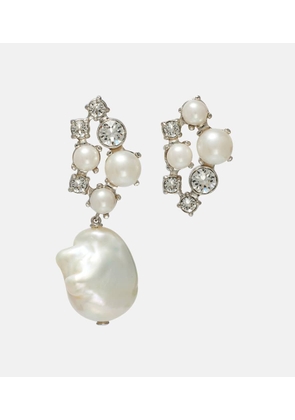 Givenchy Crystal and faux pearl-embellished earrings