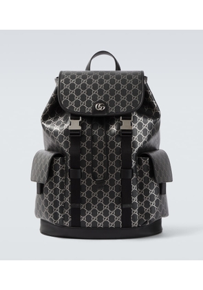 Gucci GG leather-trimmed backpack
