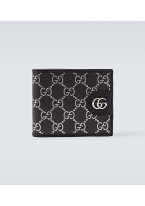 Gucci GG leather-trimmed bifold wallet