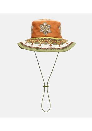 Alemais Printed cotton fedora