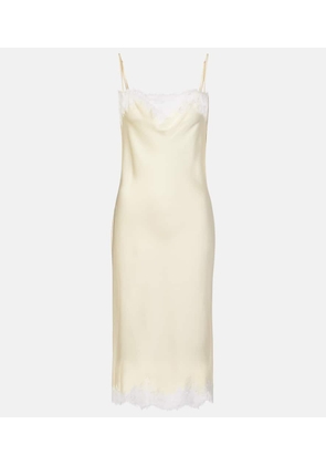 Stella McCartney Lace-trimmed satin slip dress