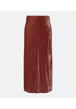 Velvet Felicity velvet midi skirt