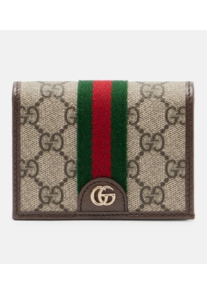Gucci Ophidia Small GG leather-trimmed wallet