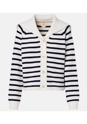 Jardin des Orangers Striped wool and cashmere cardigan