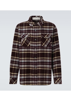 God's True Cashmere Plaid cashmere shirt with emerald
