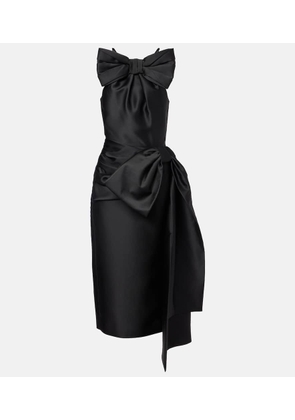 Shushu/Tong Bow-detail satin midi dress