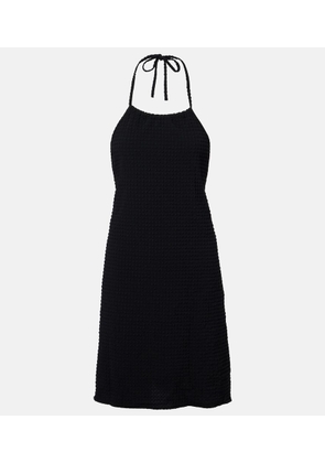 Hunza G Halterneck seersucker minidress