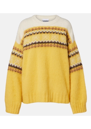 Ganni Fair Isle alpaca and wool-blend intarsia sweater
