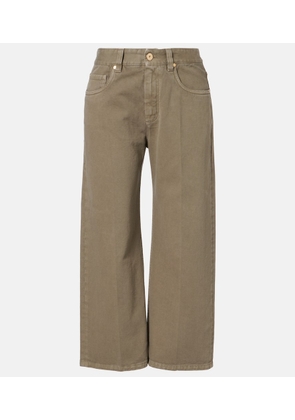 Brunello Cucinelli Cropped wide-leg jeans
