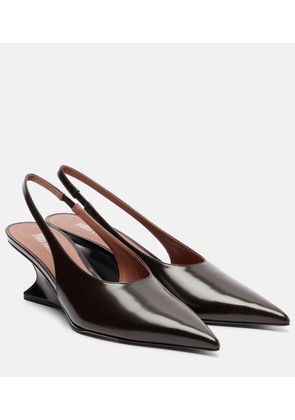 Paris Texas Nina leather slingback pumps