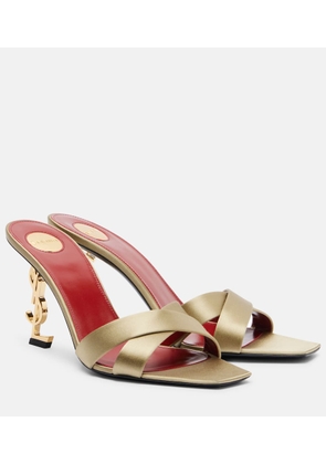 Saint Laurent Opyum 85 crepe satin mules