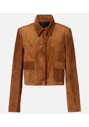 Nour Hammour Bleeker cropped suede jacket