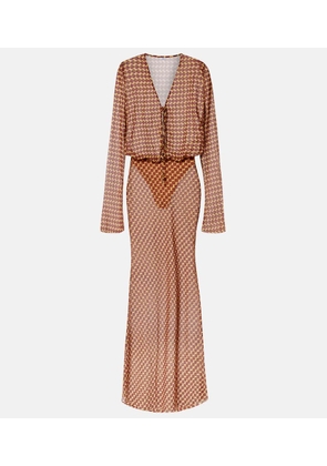 Bananhot Nema printed sheer maxi dress