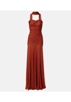 Bananhot Ross ruched jersey maxi dress