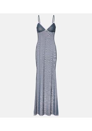 Bananhot Solay gingham mesh maxi dress